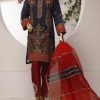 Fancy collection - Printed Royal Brown Kameez with Net Dupatta Suit - Image 2